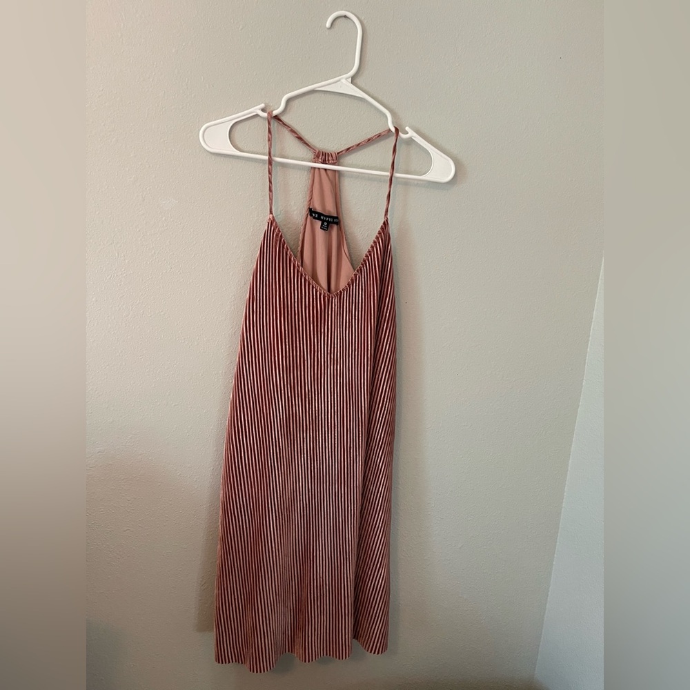 HYFVE Pink pleated Velvet Dress